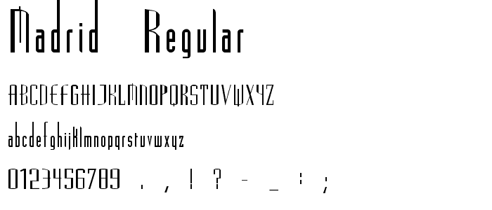 Madrid Regular font